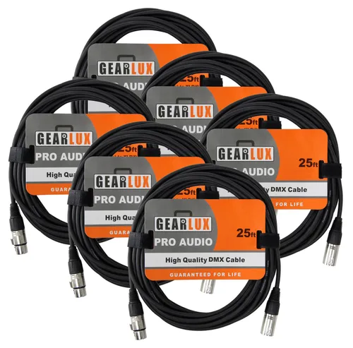 Vista 23 de Gearlux Cable DMX, 3 pines, macho a hembra, 3.2 pies - paquete de 10