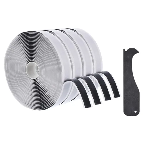 Vista 7 de PATIKIL Cinta de sellado de butilo de 30 pies x 1 pulgada x 1/8 pulgadas, cinta sellante de butilo negra de goma de butilo, cinta de masilla
