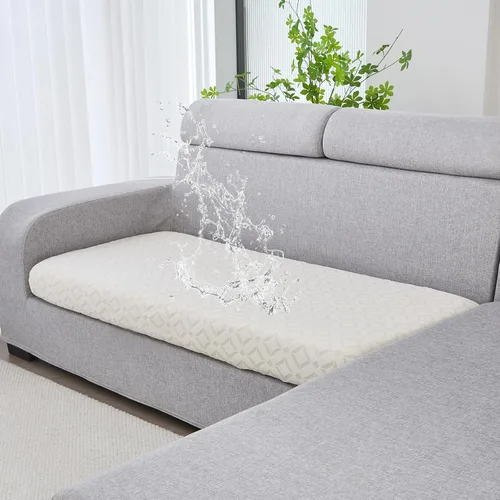 Vista 33 de Genina Fundas de cojín para sofá impermeables, fundas elásticas para sofá seccional, funda de cojín lavable, antideslizante, con parte inferior
