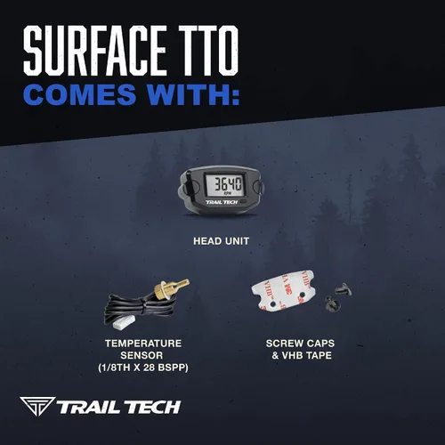 Vista 4 de Trail Tech 742-ES2 TTO Medidor digital de temperatura roscado enchufe 1/8-28 sensor BSPP