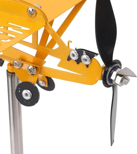 Vista 9 de J3 Cub - Veleta de avión, avión de metal 3D, molino de viento de metal, escultura de viento, escultura de viento, indicador de dirección del viento