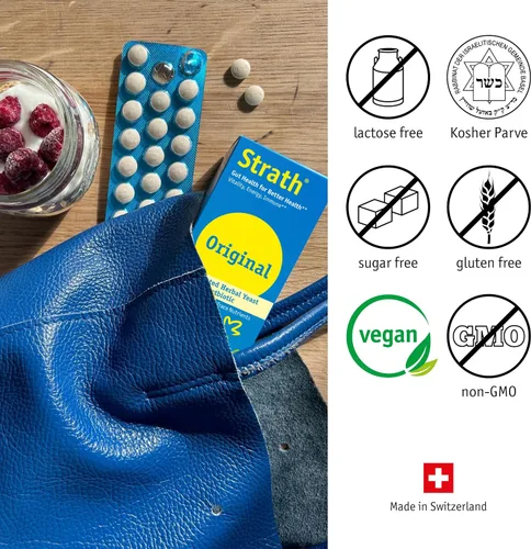 Vista 6 de Bio-Strath Tabletas de levadura nutricional Postbiótico de levadura herbaria fermentada Apoyo a la salud prebiótica e intestinal Bienestar