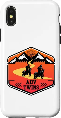 Vista 5 de iPhone 12 mini Adv Twins Riders Motorcycle Biker Off-Road Brother Sister Case
