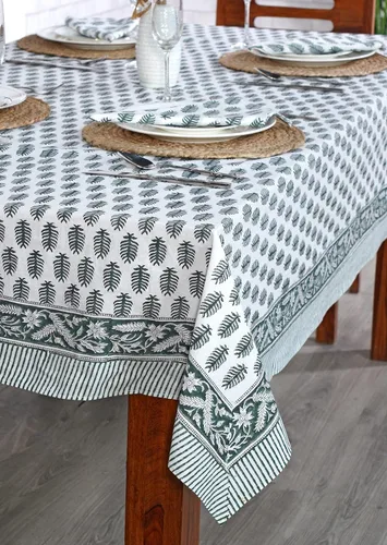 Vista 249 de Ridhi Mantel cuadrado con estampado de bloques de mano de caléndula ámbar