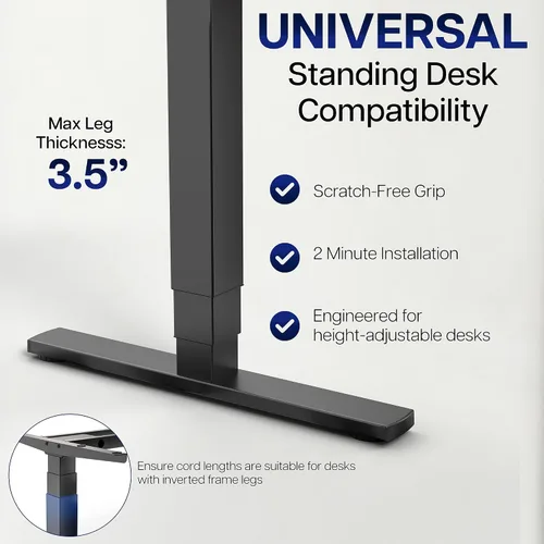 Vista 3 de VIVO Soporte Ajustable con Abrazadera para PC de Pata de Escritorio, Soporte para PC Bajo el Escritorio, Soporte de Carcasa de Computadora CPU
