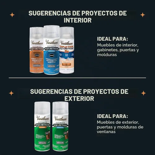 Vista 7 de Varathane Spray Poliuretano Ultimate Cristal Claro a Base de Agua Protección para Madera Interior Tiempo de Secado Rápido Fácil Limpieza Brillo