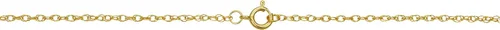 Vista 4 de Kooljewelry - Cadena de cuerda de oro amarillo auténtico de 14 quilates, para dije, collar para mujer (0.028, 0.035, 0.039, 0.051 o 0.059 pulgadas)