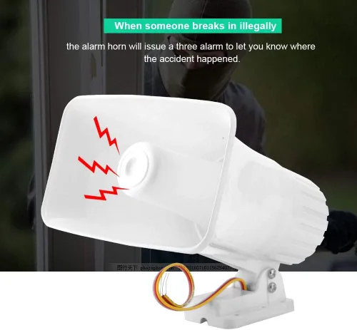 Vista 8 de lyrlody 150 DB DC 12V Dual Alarm Siren, Loud High with ABS Fireproof Housing for Home Security Burglar Alarm System