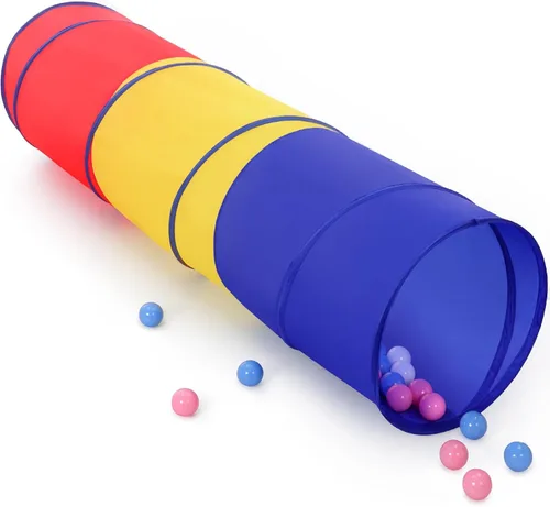 Vista 9 de Hoohtoot Los niños gatean a través del túnel de juego, túnel de juego desplegable para bebés para niños, tienda de campaña de juguete para niñas