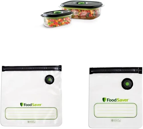 Vista 9 de FoodSaver Recipientes al vacío y bolsas reutilizables de galón (8 unidades)