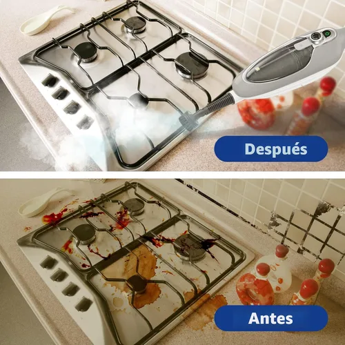 Vista 8 de Mopa de vapor - Limpiador de vapor portátil multiusos 10 en 1, vaporizador de piso desmontable para suelos de madera, azulejos, laminados, alfombras