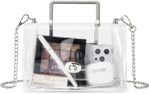Vista 21 de Bolsa transparente aprobada para estadios: ideal para controles de seguridad rápidos, bolso pequeño transparente para mujer