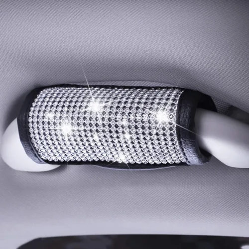 Vista 28 de Paquete de 2 fundas brillantes para manija de puerta de seguridad para automóviles, con cristales brillantes, almohadillas protectoras para manija