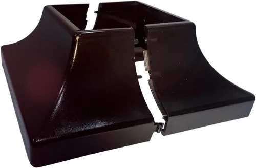 Vista 5 de JMSteelLLC - Falda de plástico entrelazada para poste de 2 x 2 pulgadas para poste y 4.5 x 4.5 pulgadas para base. (4 unidades, 2 pares)
