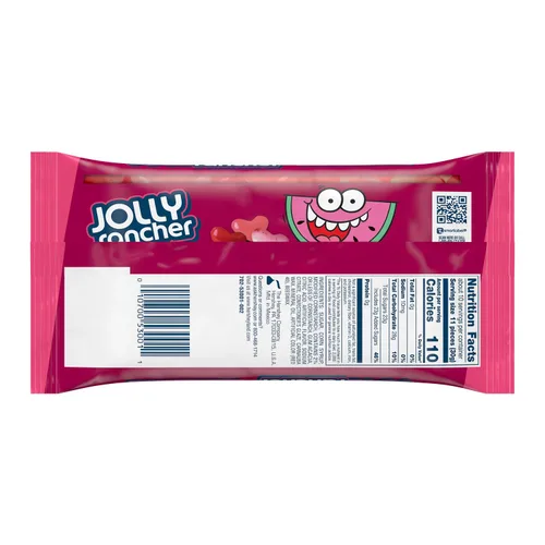 Vista 3 de JOLLY RANCHER Corazones de gelatina surtidos con sabor a frutas, bolsa de dulces de San Valentín, 11 onzas