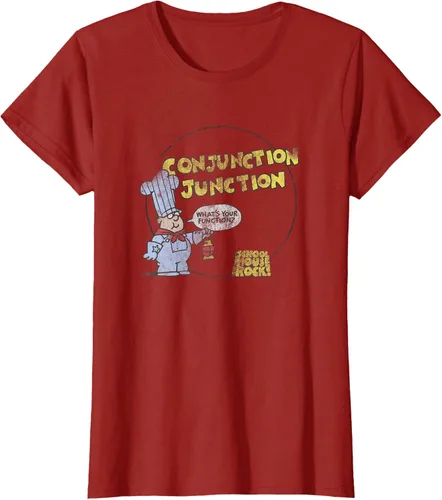 Vista 34 de Schoolhouse Rock Conjunction Junction Conductor Retro TV Camiseta Asfalto
