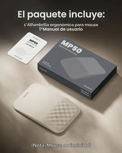 Vista 6 de ProtoArc MP50 - Alfombrilla de mouse ergonómica con reposamuñecas, alfombrilla de mouse MP50 con diseño de masaje, espuma viscoelástica suave y base