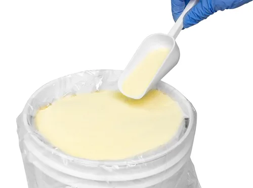 Vista 2 de Cuchara desechable de laboratorio con mango largo, 4 oz. de capacidad, estéril, poliestireno, blanco (paquete de 10)