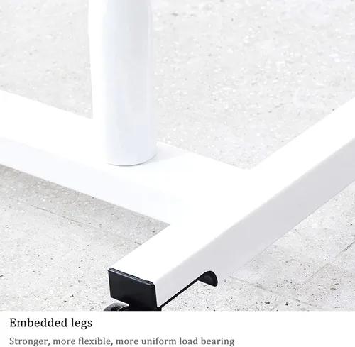 Vista 6 de DATEN Mesas de cama sobre cama con ruedas, mesa de computadora portátil ajustable en altura, escritorio de pie para computadora portátil, mesa Blanco