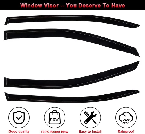 Vista 5 de cciyu Deflector de ventana lateral, deflector de ventana, protector de lluvia, 4 piezas, repuesto para 2013-2017 9ª generación para Honda