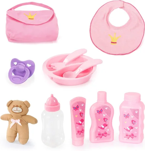 Vista 4 de Bayer Design Piccolina Magic Eyes - Muñeca interactiva con sonidos (18 pulgadas) Soft Body Doll with Moving Mouth and Closing Eyes. Includes 28