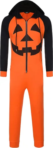 Vista 2 de COOFANDY Enterizo con capucha para hombre con cremallera completa overol de una pieza chándal ligero con bolsillos