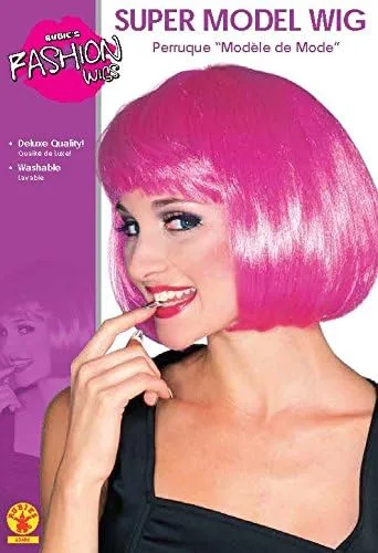 Vista 4 de Rubie 's disfraz Hot Pink Super Model peluca