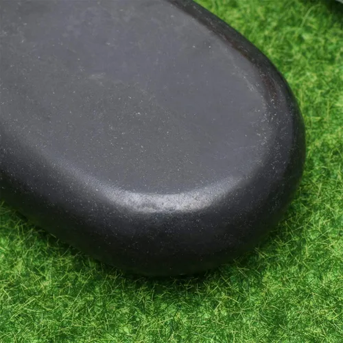 Vista 4 de EXCEART Piedras de masaje volcánico para terapia de spa, piedras planas naturales calientes y frías, 3.14 x 2.36 x 0.59 pulgadas, juego de 2 piedras
