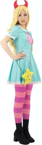 Vista 2 de C-ZOFEK - Disfraz de princesa estrella para cosplay con gorras y bolsa