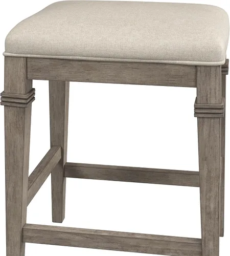 Vista 8 de Hillsdale Furniture Arabella Taburete de mostrador sin espalda, gris envejecido