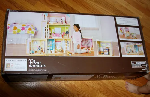 Vista 4 de Casa de muñecas con kit de accesorios de 10 piezas y dos escaleras en espiral