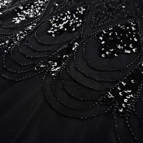 Vista 4 de SequinDressfor Women Vintage 1920s Bead Fringe Sequin Lace Party Cocktail Prom Dress PartyDresses for Women 2023
