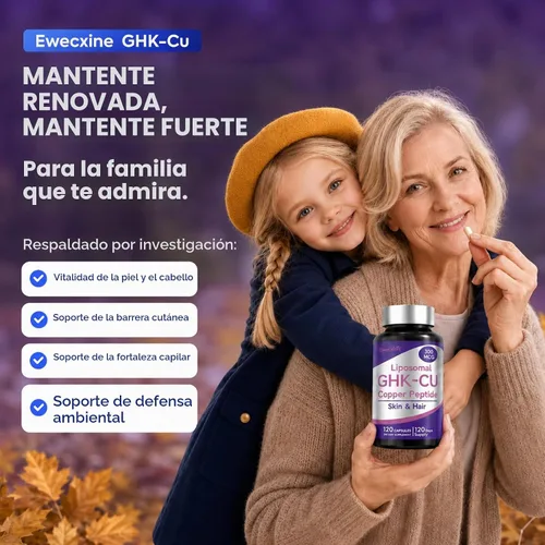 Vista 7 de GHK-Cu Suplemento de péptido de cobre para mujeres, 300mcg, 120 cápsulas