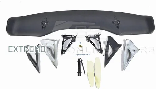 Vista 6 de Extreme Online Store Repuesto para Honda S2000 AP1 AP2 2000-2009 Alerón trasero negro de plástico ABS estilo JDM CR