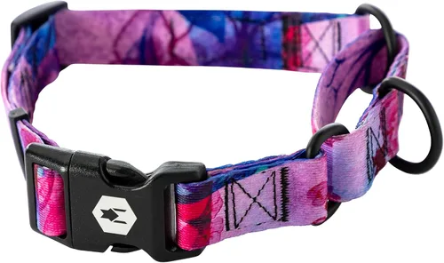 Vista 37 de Wolfgang - Collar de perro Martingala resistente con hebilla de nailon de liberación rápida para caminar y entrenar, estampado BrookTrout, grande