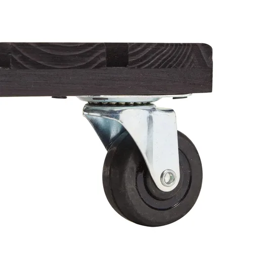 Vista 8 de Paquete de 24 ruedas giratorias de 2 pulgadas, base de goma con placa superior y rodamiento para un movimiento suave