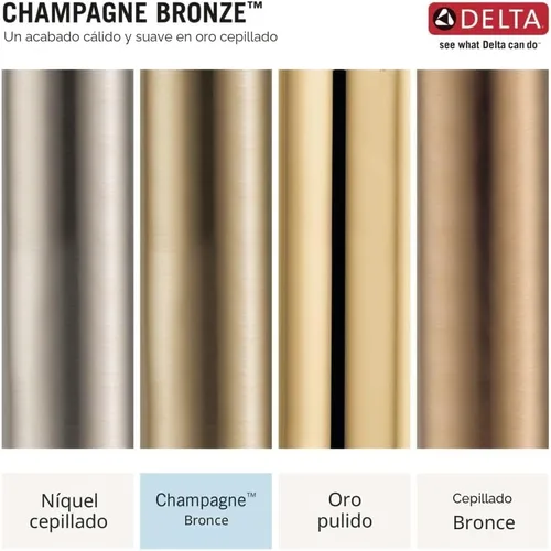 Vista 4 de DELTA FAUCET T24967-CZ - Monitor moderno angular serie 14, válvula de ducha integrada de 6 ajustes con desviador, Champagne Bronz Champagne bronce