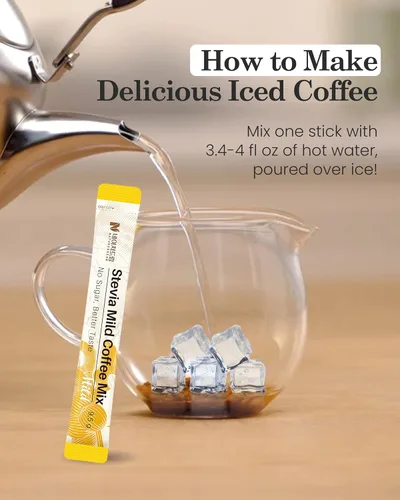 Vista 4 de NATUREDREAM Café coreano sin azúcar (30 barritos) - Paquetes de café instantáneo portátil de una sola porción con crema. Mezcla de café saludable