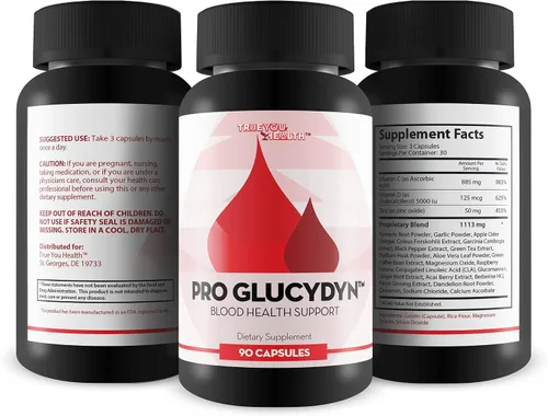 Vista 4 de Pro Glucydyn - Suplemento de apoyo a la salud de Blood S - Ajo, cúrcuma, berberina, té verde + vitaminas, minerales y hierbas - Promueve la salud