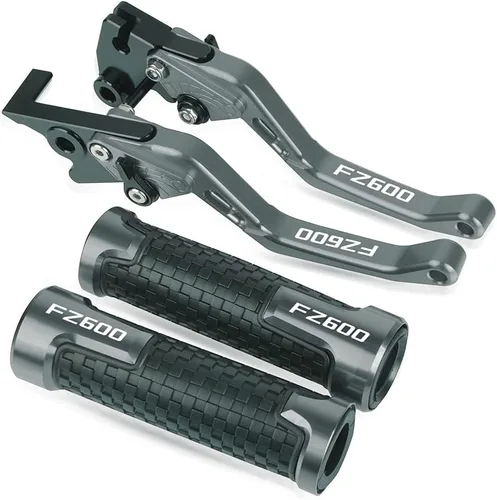 Vista 10 de DOUKI Para Yamaha FZ600 1987 1989 1988 FZ 600 FZ600 empuñaduras de motocicleta Manillar CNC Aluminio Ajustable Palancas de embrague de freno Palanca