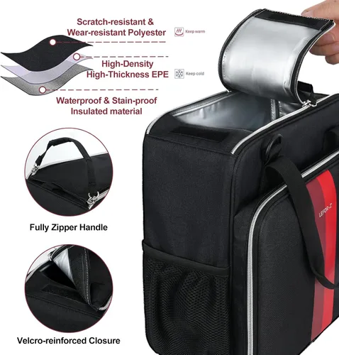 Vista 4 de LEFOR·Z Bolsa de viaje para cafetera, compatible con Keurig K-Mini, funda de transporte para cafetera de una sola porción compatible con K-Mini Plus