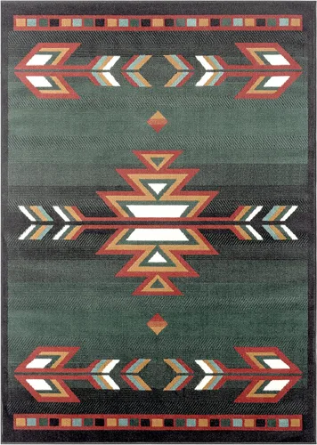 Vista 10 de Home Dynamix Premium Sagrada Southwestern - Alfombra de área geométrica beige/verde, 5'2"x7'4