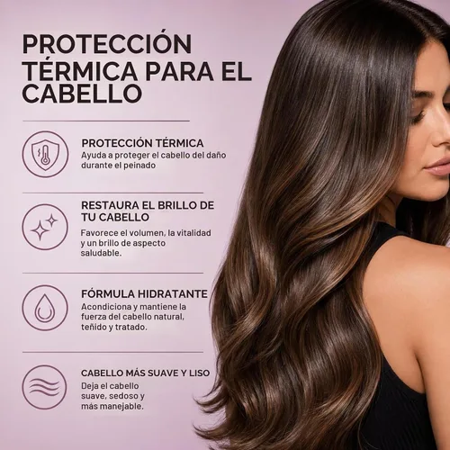 Vista 4 de Lisap Protector térmico para el cabello, spray líquido liso definitivo, productos para el cabello antiencrespamiento, protección térmica
