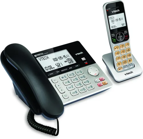 Vista 11 de VTech VG208 DECT 6.0 Teléfono con cable/inalámbrico para el hogar con contestador, bloqueo de llamadas, identificación de llamadas, pantalla