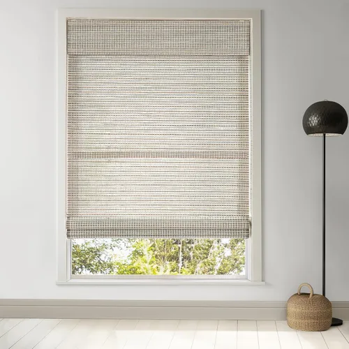 Vista 8 de LazBlinds Persianas romanas de bambú sin cordones, persianas de privacidad para ventanas interiores, oscurecimiento de la habitación, persianas