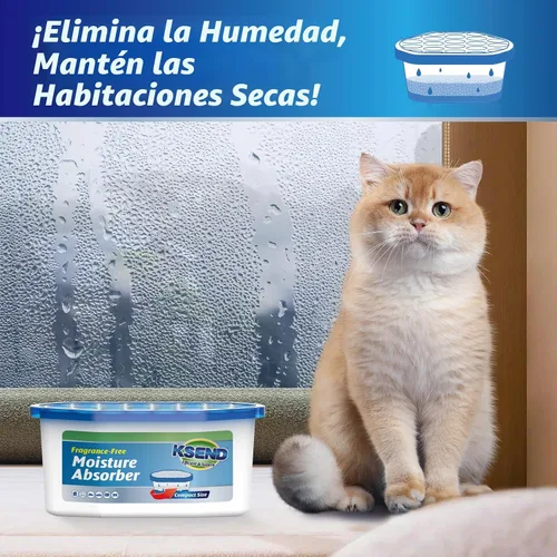 Vista 9 de Ksend Absorbentes de humedad, paquete de 12, deshumidificador compacto para armario, cajas absorbentes de humedad eficientes, absorbente de humedad