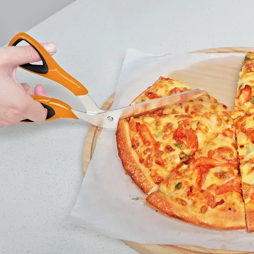 Vista 6 de Asdirne Tijeras para pizza, cortador de pizza con hoja afilada de acero inoxidable de grado alimenticio y mango suave, tijeras de cocina