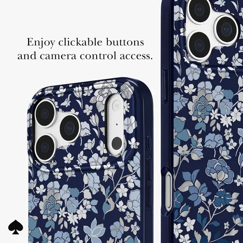 Vista 6 de kate spade new york Funda para iPhone 18 Pro - Flowerbed Navy Macizo de flores azul marino