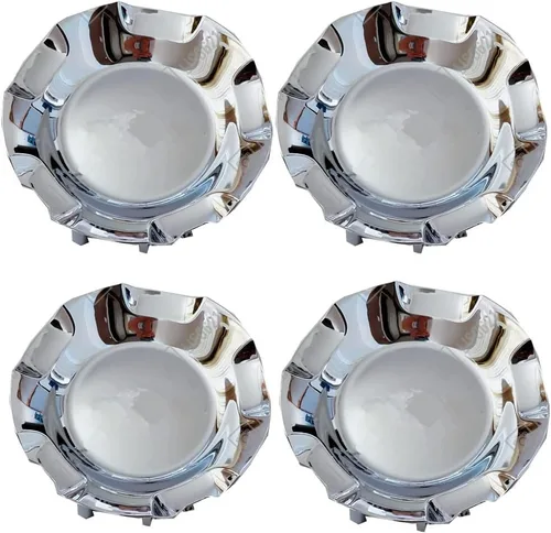 Vista 2 de 4 tapas centrales para rueda Chevy Silverado Tahoe Suburban Avalanche 2007-2013 plata (4 piezas plateado brillante)