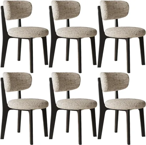 Vista 19 de YVYKFZD Solid Wood Dining Chairs, Armless Dining Room Chair Set, Upholstered Kitchen Chairs, Living Room Chair with Removable Fabric Seat Cushion